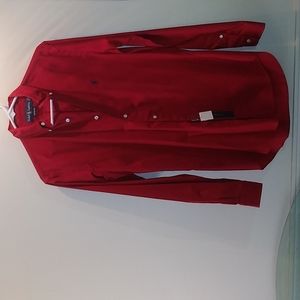 Men's Ralph Lauren Custom Fit, Button Down L/S Red Shirt